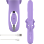 INTENSE - BILLIE MULTIFUNKTIONALER WIEDERAUFLADBARER SAUGVIBRATOR MIT LILA DRUCKKNOPF