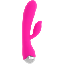 OHMAMA - USB RECHARGEABLE SILICONE RABBIT VIBRATOR 10 SPEEDS 19 CM