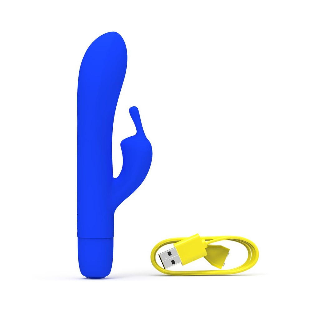 B SWISH - BWILD BUNNY INFINITE KLASSISCHER WIEDERAUFLADBARER VIBRATOR AUS BLAUEM SILIKON