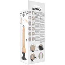 BASECOCK - VIBRATEUR RÉALISTE TÉLÉCOMMANDE NATUREL AVEC TESTICULES19.5 CM -O- 4 CM