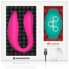 WEARWATCH - DUAL PLEASURE DRAHTLOSE TECHNOLOGIEUHR FUCHSIA / AQUAMARINE