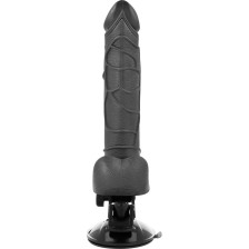 BASECOCK - REALISTIC VIBRATOR REMOTE CONTROL BLACK WITH TESTICLES 19.5 CM -O- 4 CM