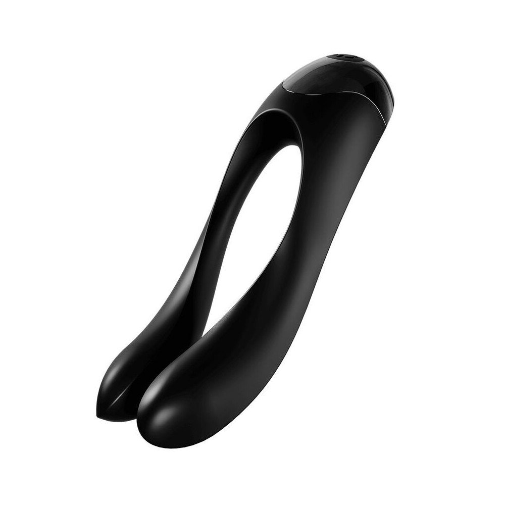 SATISFYER - CANDY CANE FINGER VIBRATOR BLACK