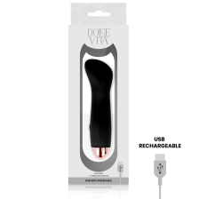 DOLCE VITA - RECHARGEABLE VIBRATOR ONE BLACK 7 SPEEDS