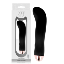 DOLCE VITA - RECHARGEABLE VIBRATOR TWO BLACK 7 SPEEDS