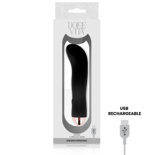 DOLCE VITA - RECHARGEABLE VIBRATOR TWO BLACK 7 SPEEDS