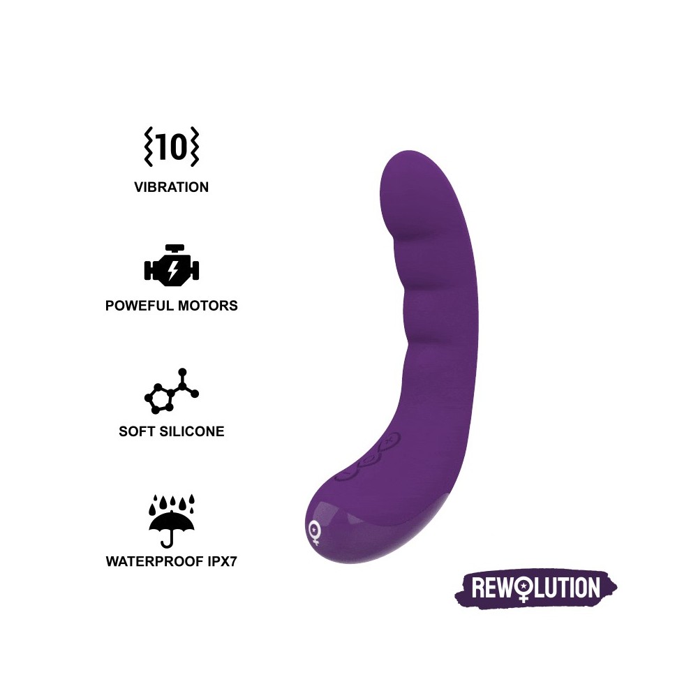 REWOLUTION - VIBRADOR FLEXÍVEL RECARREGVEL REWOCURVY