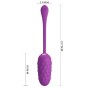 PRETTY LOVE - UOVO VIBRANTE CON TEXTURE MARINA RICARICABILE VIOLA