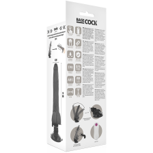 BASECOCK - REALISTISCHER VIBRATOR MIT FERNBEDIENUNG SCHWARZ 19 CM -O- 4 CM