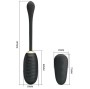 PRETTY LOVE - DOREEN LUXURY RECARREGÁVEL VIBRADOR OVO PRETO CONTROLE REMOTO