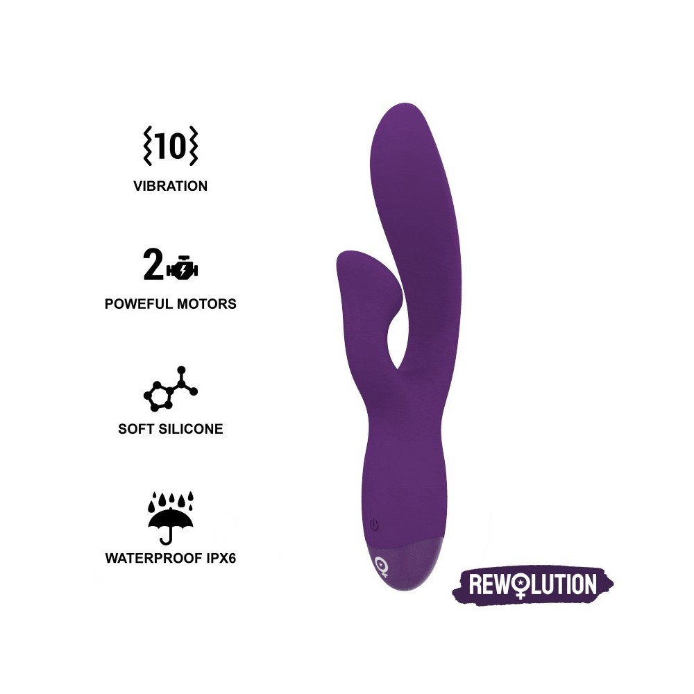 REWOLUTION - REWOFUN FLEXIBLE VIBRATOR WITH RABBIT