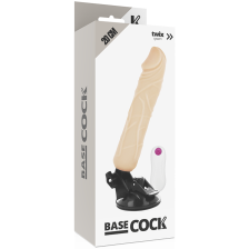 BASECOCK - VIBRATORE REALISTICO TELECOMANDO FLESH 20 CM -O- 4 CM