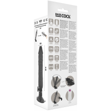 BASECOCK - REALISTISCHER VIBRATOR MIT FERNBEDIENUNG SCHWARZ 20 CM -O- 4 CM