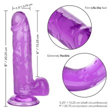 CALEXOTICS - DILDO QUEEN TAMANHO ROXO 15.3 CM