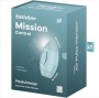 SATISFYER - MISSION CONTROL BLEU PETIT VIBRATEUR DOUBLE IMPULSION