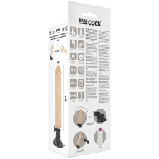 BASECOCK - VIBRADOR REALÍSTICO CONTROLE REMOTO NATURAL 21 CM -O- 4 CM