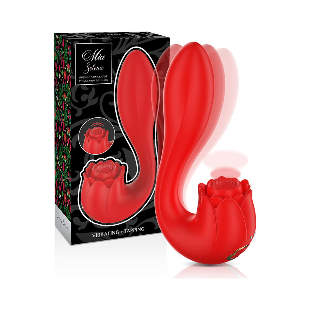 MIA - SELENA ESTIMULADOR VIBRANTE + TAPPING VERMELHO