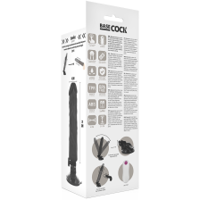 BASECOCK - REALISTISCHER VIBRATOR MIT FERNBEDIENUNG SCHWARZ 21 CM -O- 4 CM