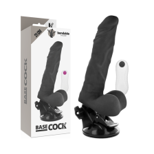 BASECOCK - ARTIKULIERBARER VIBRATOR MIT FERNBEDIENUNG SCHWARZ 21 CM -O- 5 CM