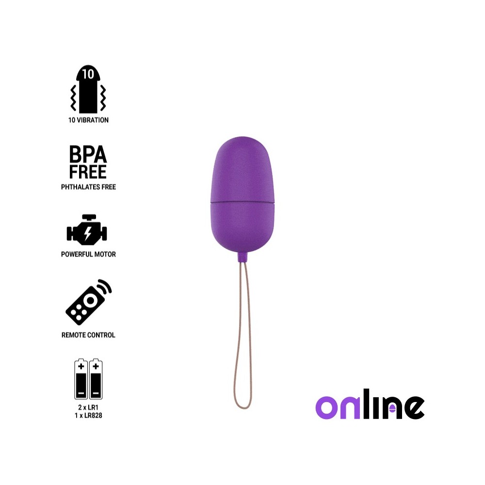 ONLINE - OEUF VIBRANT AVEC TÉLÉCOMMANDE LILAS