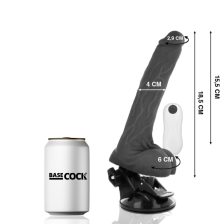 BASECOCK - VIBRATEUR ARTICULABLE TÉLÉCOMMANDE NOIR 18.5 CM -O- 4 CM