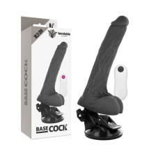 BASECOCK - ARTIKULIERBARER VIBRATOR MIT FERNBEDIENUNG SCHWARZ 18.5 CM -O- 4 CM