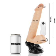 BASECOCK - VIBRADOR ARTICULVEL CONTROLE REMOTO NATURAL 20 CM -O- 4.5 CM