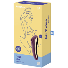 SATISFYER - DUAL KISS AIR PULSE VIBRATOR WEINROT