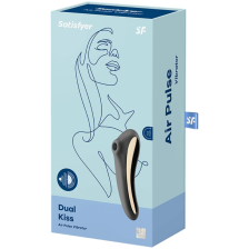 SATISFYER - VIBRATORE DUAL KISS AIR PULSE NERO