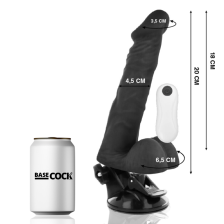 BASECOCK - VIBRATEUR ARTICULABLE TÉLÉCOMMANDE NOIR 20 CM -O- 4.5 CM