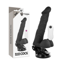 BASECOCK - VIBRATEUR ARTICULABLE TÉLÉCOMMANDE NOIR 20 CM -O- 4.5 CM