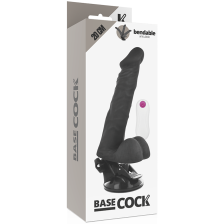 BASECOCK - VIBRATEUR ARTICULABLE TÉLÉCOMMANDE NOIR 20 CM -O- 4.5 CM