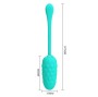 PRETTY LOVE - OVO VIBRANTE COM TEXTURA MARINHA RECARREGVEL AQUA GREEN