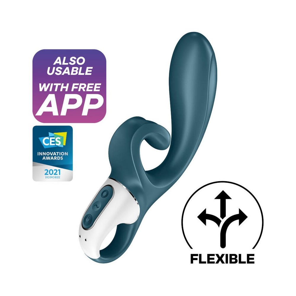 SATISFYER - APP VIBRATORE HUG ME RABBIT BLU