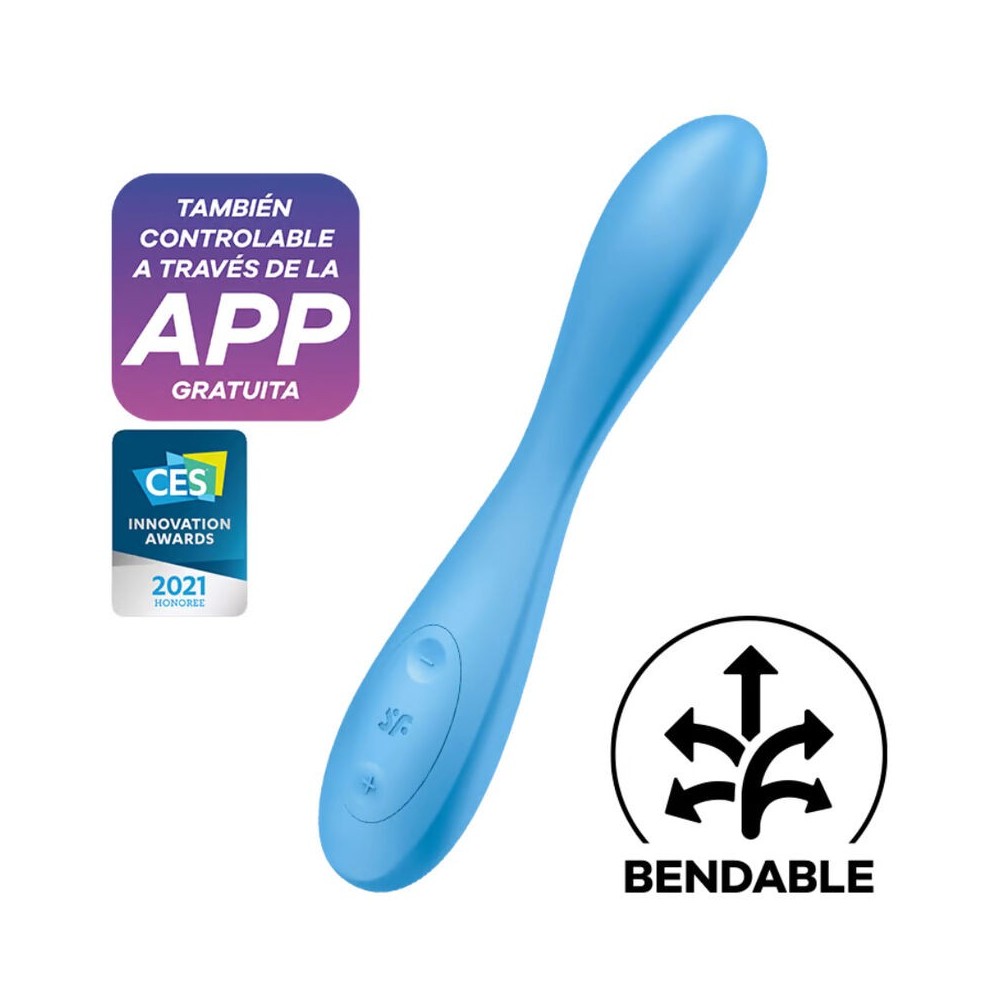 SATISFYER - G-SPOT FLEX 4+ MULTI VIBRATOR APP BLAU