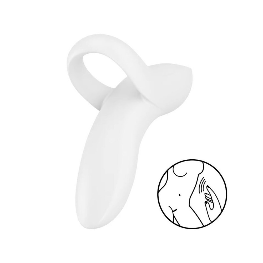 SATISFYER - BOLD LOVER FINGER VIBRATOR WHITE