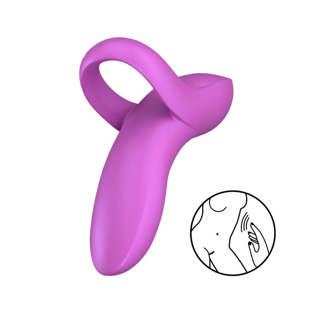 SATISFYER - BOLD LOVER FINGER VIBRATOR PINK