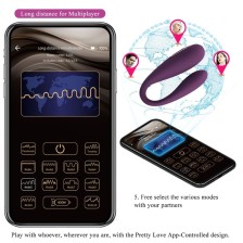 PRETTY LOVE - AUGUST REMOTE GLOBAL DOUBLE PLEASURE APP VIBRATOR