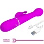 PRETTY LOVE - VIBRADOR DEJON COELHO 3 EM 1 MULTIFUNO VIOLETA