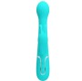 PRETTY LOVE - VIBRADOR COELHO DEJON 3 EM 1 MULTIFUNO AQUA VERDE