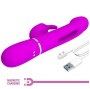 PRETTY LOVE - VIBRADOR COELHO DEJON 3 EM 1 MULTIFUNO FUCSIA
