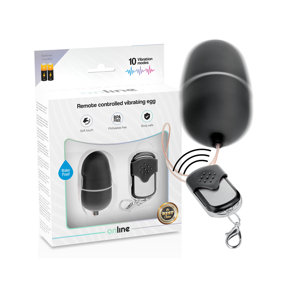 ONLINE - OVO VIBRANTE COM CONTROLE REMOTO M PRETO