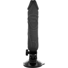 BASECOCK - CONTROLE REMOTO VIBRADOR REALÍSTICO PRETO 20 CM -O- 4 CM