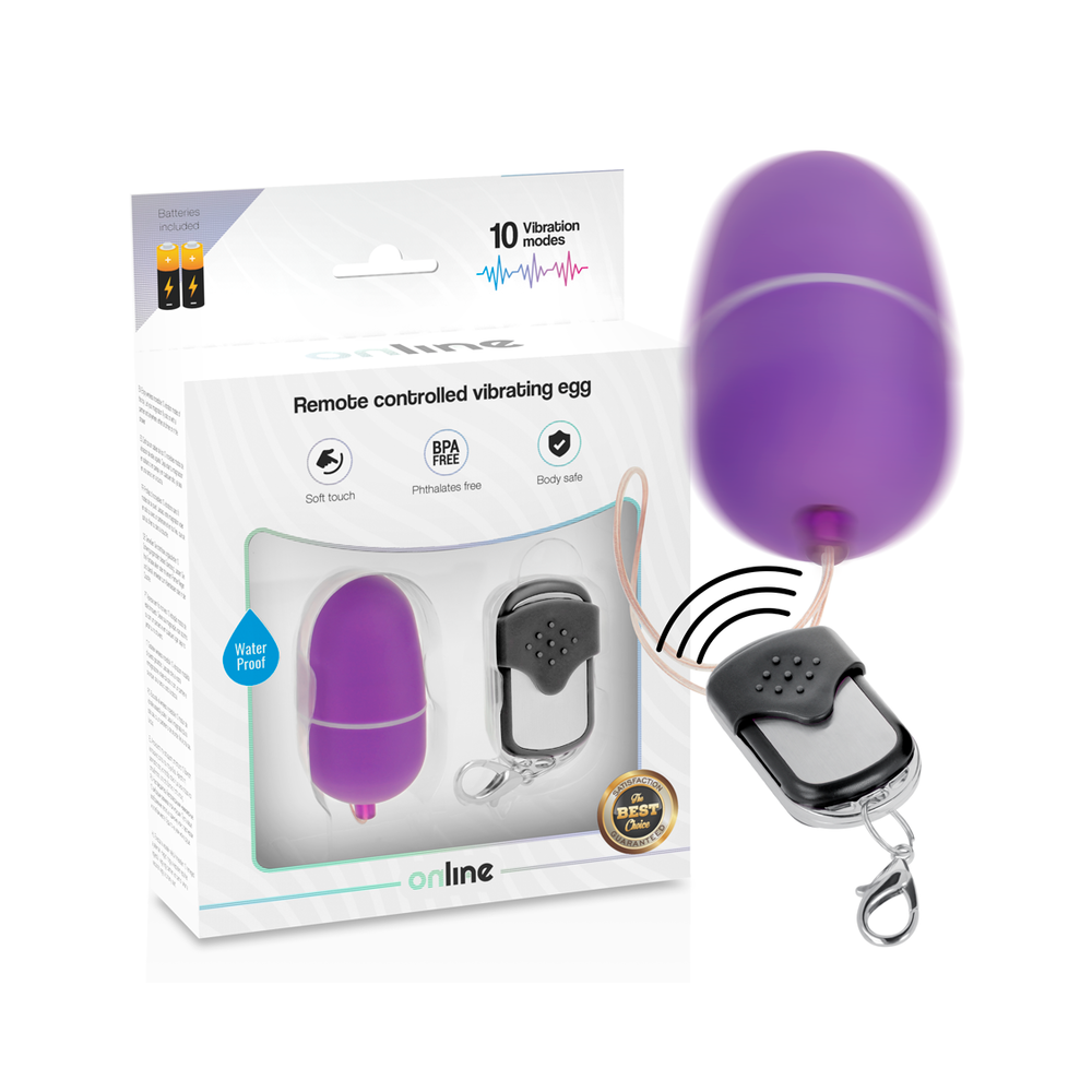 ONLINE - OVO VIBRANTE COM CONTROLE REMOTO M LILAC
