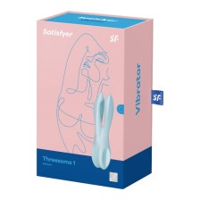 SATISFYER - VIBRATEUR THREESOME 1 BLEU