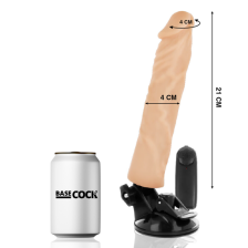 BASECOCK - REALISTIC VIBRATOR REMOTE CONTROL FLESH 21 CM -O- 4 CM