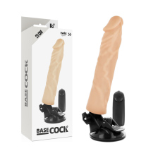 BASECOCK - VIBRATEUR RÉALISTE TÉLÉCOMMANDE NATUREL 21 CM -O- 4 CM