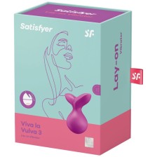 SATISFYER - VIBRATORE VIVA LA VULVA 3 LAY-ON VIOLA