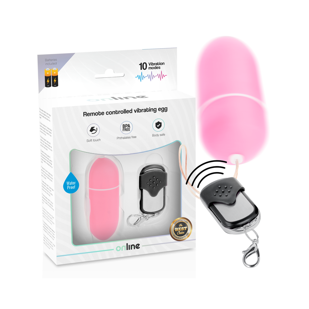 ONLINE - REMOTE CONTROL VIBRATING EGG L PINK