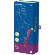 SATISFYER - VIBRATEUR MULTI TRI BALL 1 ROUGE